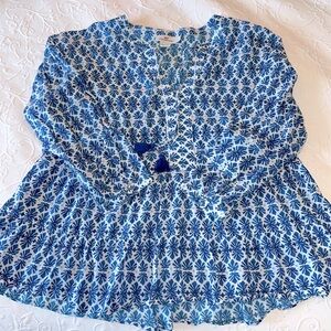 Vineyard Vines Blue and White Blouse